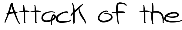 Attack of the Cucumbers font preview